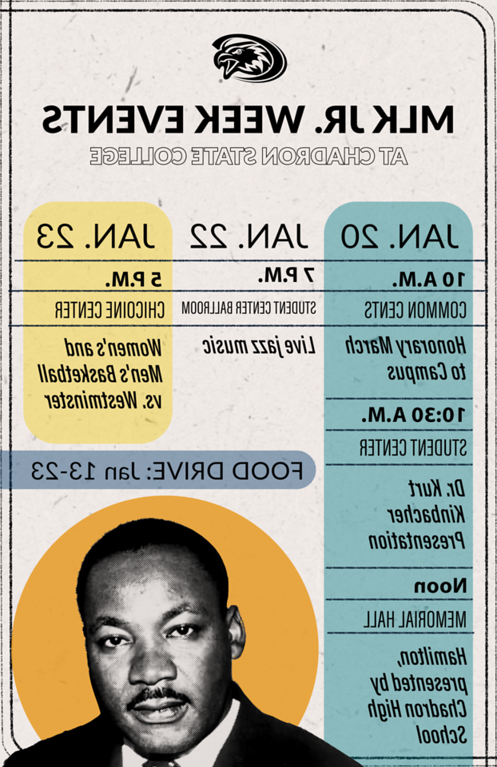 Poster about MLK events